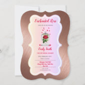 魅惑のバラ 王女のおとぎ話 ブライダルシャワー 招待状 (正面)