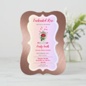 魅惑のバラ 王女のおとぎ話 ブライダルシャワー 招待状 (スタンド正面)