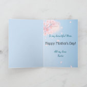 魅惑のパステルカラーの妊娠中のママの自然のマザーカード カード (内部)