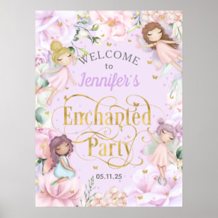 魅惑のパーティー妖精をテーマにした女の子の誕生日へようこそ ポスター