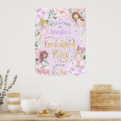 魅惑のパーティー妖精をテーマにした女の子の誕生日へようこそ ポスター (キッチン)