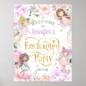魅惑のパーティー妖精をテーマにした女の子の誕生日へようこそ ポスター (正面)