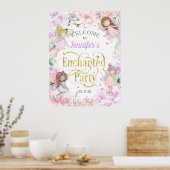 魅惑のパーティー妖精をテーマにした女の子の誕生日へようこそ ポスター (キッチン)