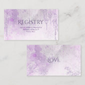 魅惑のパープル結婚の登録カード エンクロージャーカード (正面/裏面)