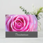 魅惑のピンクのバラの招待状 招待状 (スタンド正面)