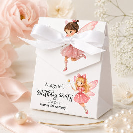魅惑のピンクの妖精の森の誕生日パーティー フェイバーボックス