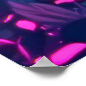 魅惑のピンクの月：マンガアート ポスター (角)