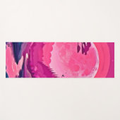 魅惑のピンクの月：マンガアート ヨガマット (正面(横))