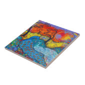 魅惑のピーコックスのアートタイル タイル (側面)