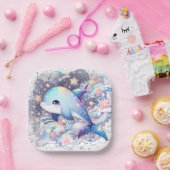 魅惑のファンタジードルフィンベビーシャワー ペーパープレート (パーティー)