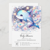魅惑のファンタジードルフィンベビーシャワー 招待状 (正面/裏面)