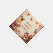 魅惑のファンタジー秋秋の森の動物 スタンダードカクテルナプキン (角)