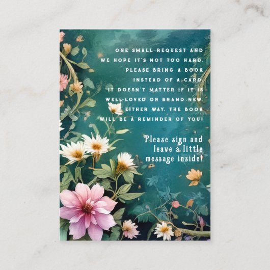 魅惑のフェアリー茶パーティーフローラブックベビー エンクロージャーカード (裏面)