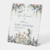 魅惑のフェアリー茶パーティーフローラベビーガールシャワー 台座サイン (正面)