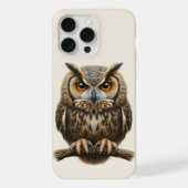 魅惑のフクロウ 自然愛好家の喜び iPhoneケース (裏面)