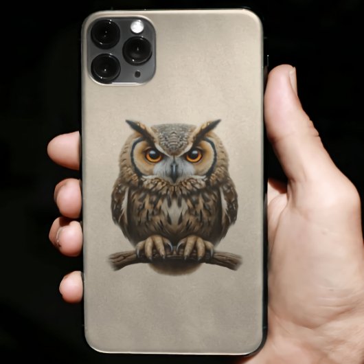 魅惑のフクロウ 自然愛好家の喜び iPhoneケース