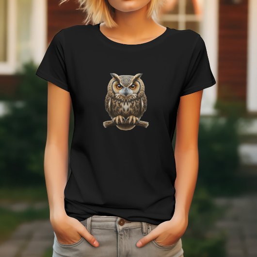 魅惑のフクロウ 自然愛好家の喜び Tシャツ