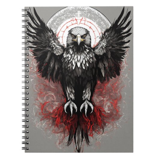 魅惑のフライト:神秘的なイーグルノート ノートブック (正面)