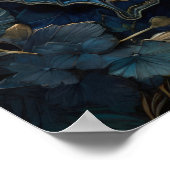 魅惑のフラッタ – バタフライデジタルアート ポスター (角)