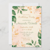 魅惑のフラワーデライト誕生日パーティー 招待状 (正面)