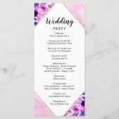 魅惑のフローラパープル結婚ダイヤモンドの式典 プログラム (裏面)