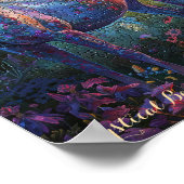 魅惑のフローラユニコーンパズル – 神秘的ファンタジー ポスター (角)