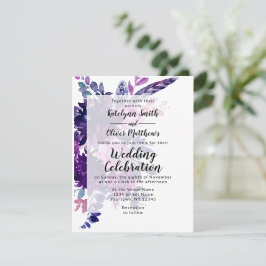 魅惑のフローラ紫の羽結婚は 招待状 (スタンド正面)