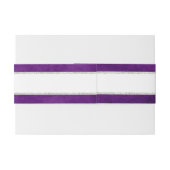 魅惑のフローラ紫の銀結婚色 招待状ベリーバンド (裏面例)