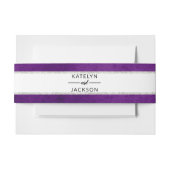 魅惑のフローラ紫の銀結婚色 招待状ベリーバンド (正面例)