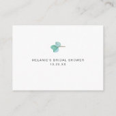 魅惑のブライダルシャワー レシピリクエストカード エンクロージャーカード (裏面)