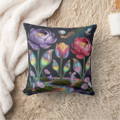 魅惑のブルームスケープ枕カバー クッション (ブランケット)