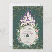 魅惑のプリンセス城バラベビーガールシャワー 招待状 (正面)