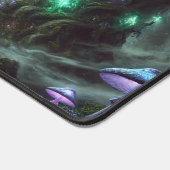 魅惑のベール：神秘的な暗い森 デスクマット (コーナー)