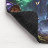 魅惑のベール：神秘的な暗い森 マウスパッド (コーナー)