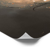 魅惑のホラー白熱［赤熱］光を放つフェアリー抽象芸術 ポスター (角)