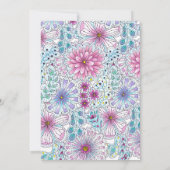 魅惑のボヘミアンメドウフラワーベイビーシャワー 招待状 (裏面)