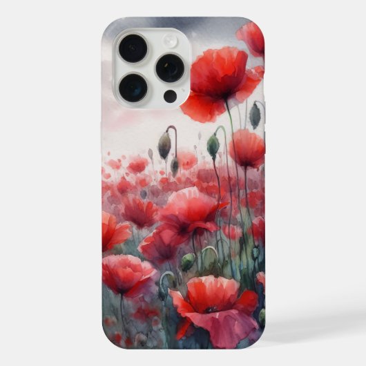 魅惑のポピー畑 iPhoneケース (裏面)