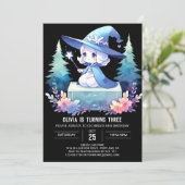 魅惑のミニマリスト魔法使い誕生日 招待状 (スタンド正面)