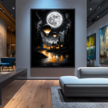 魅惑のムーンライト飛行 – ヴィンテージ熱気球