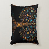 魅惑のモザイクの木 アクセントクッション (正面(垂直))