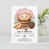 魅惑のモダン プリント可能 お菓子 誕生日 招待状 (スタンド正面)