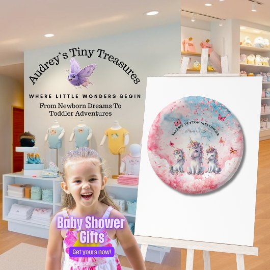 魅惑のユニコーンベイビーシャワー紙ボウル ペーパーボウル