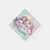 魅惑のユニコーン紙ナプキン スタンダードカクテルナプキン (角)