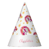 魅惑のユニコーン誕生日パーティーハット パーティーハット (左)