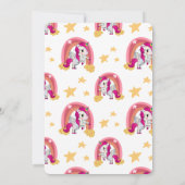 魅惑のユニコーン誕生日 招待状 (裏面)