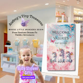 魅惑のユニコーン赤ちゃんシャワーのバナー 横断幕