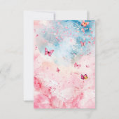 魅惑のユニコーン赤ちゃんシャワーサンキューカード サンキューカード (裏面)