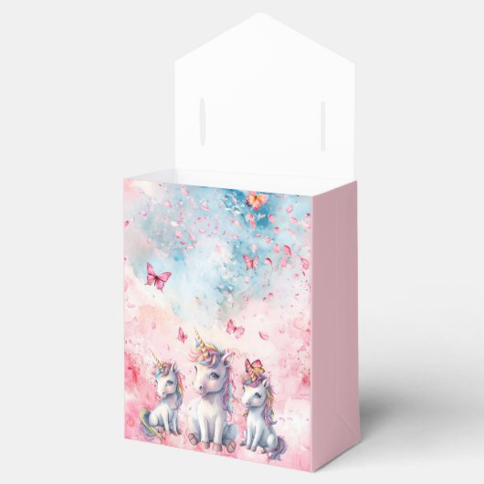 魅惑のユニコーン赤ちゃんシャワー愛用箱 フェイバーボックス (オープン)
