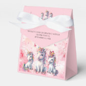魅惑のユニコーン赤ちゃんシャワー愛用箱 フェイバーボックス (正面サイド)