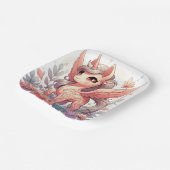 魅惑のユニコーン赤ちゃんシャワー ペーパープレート (傾斜あり)